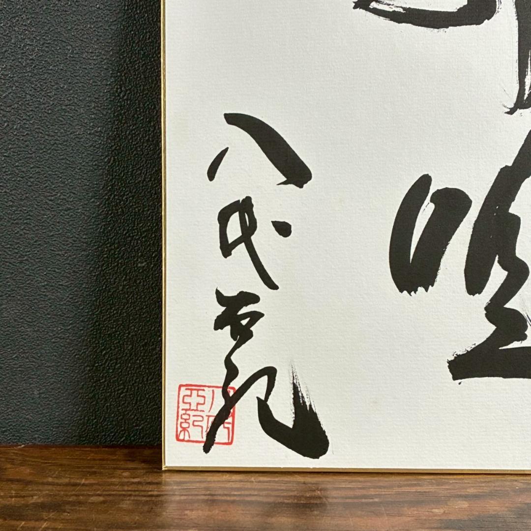 藤井専用】美品 八代亜紀「舟唄」直筆色紙 サイン・落款有り 額装 歌手