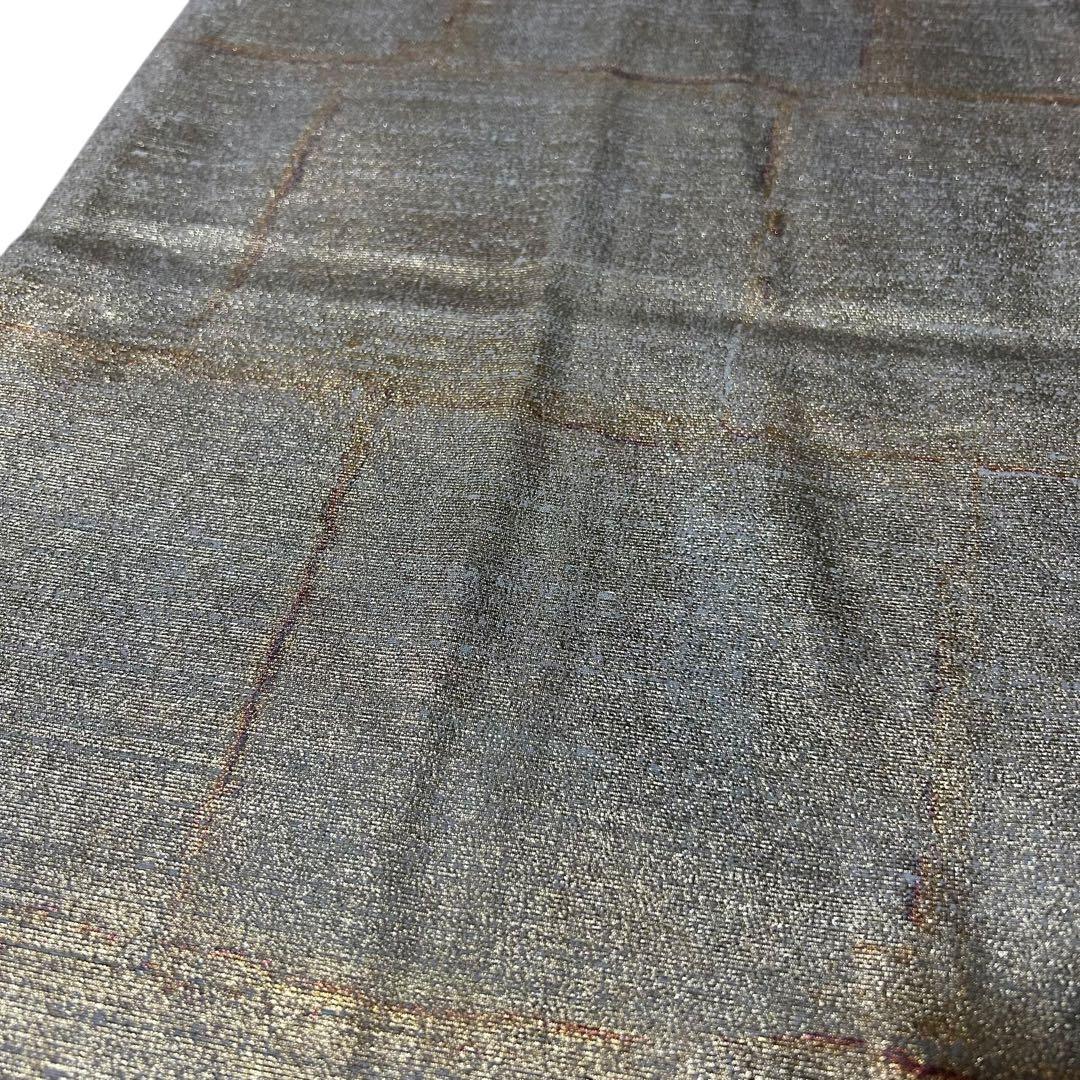 正絹 訪問着 たたき染め フルセット 西陣唐織プラチナ箔袋帯 美品