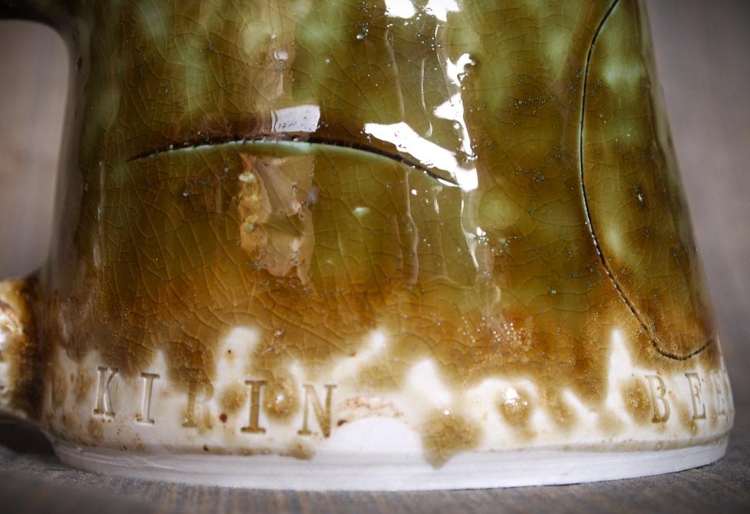 希少作☆鯉江良二☆織部マグカップ☆KIRIN MUG COLLECTION - メルカリ