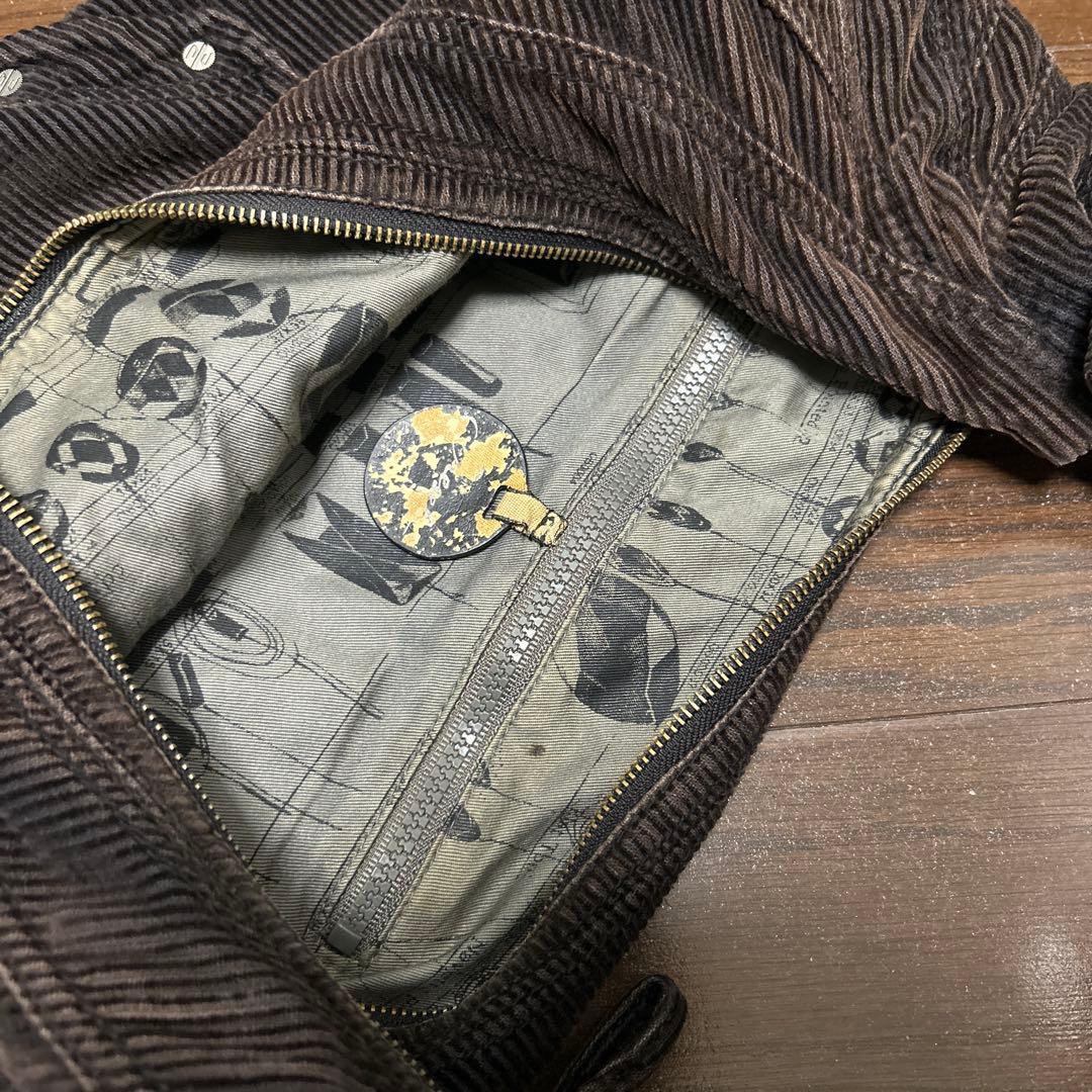 希少/Y2K】DIESEL 太畝コーデュロイ 三日月型 ショルダーバ