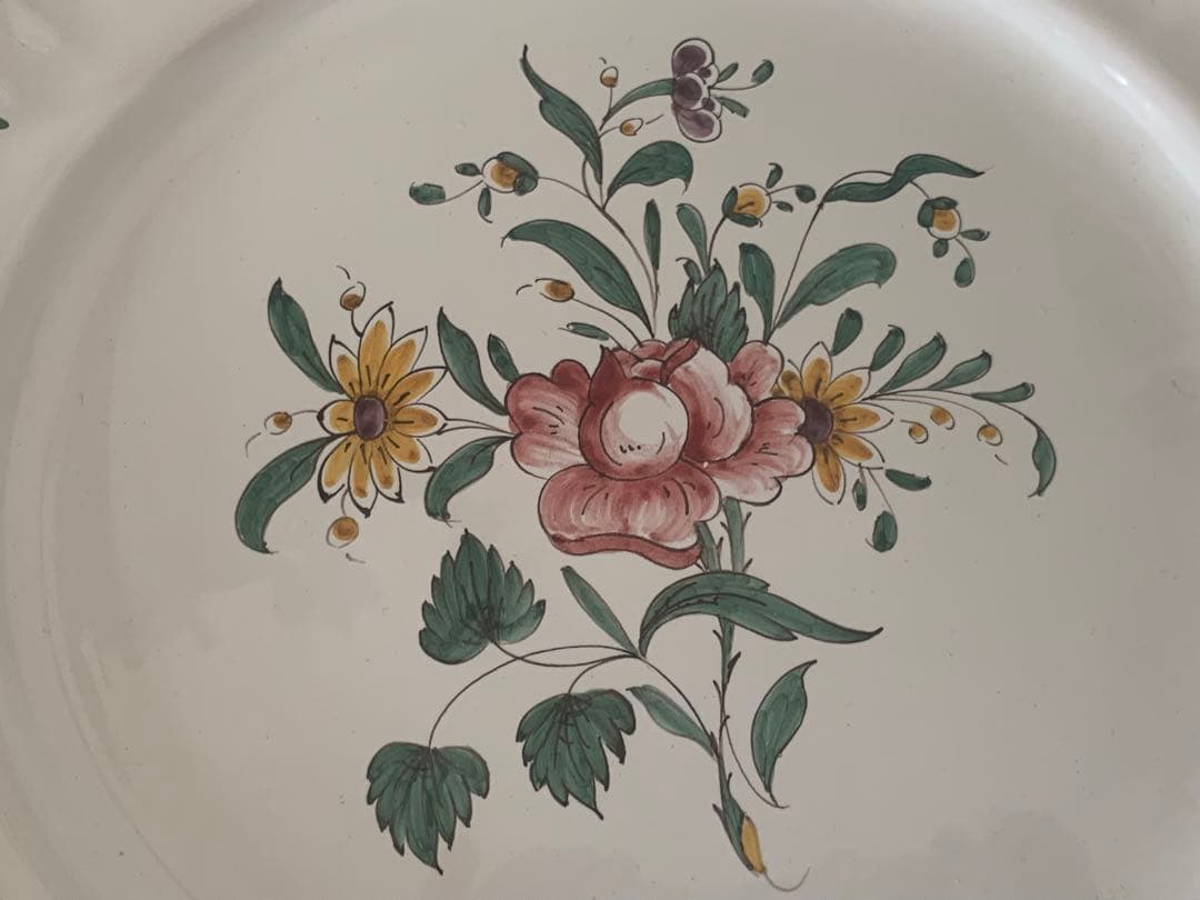 フランスアンティーク ムスティエ焼き プレート ブロカント - メルカリ