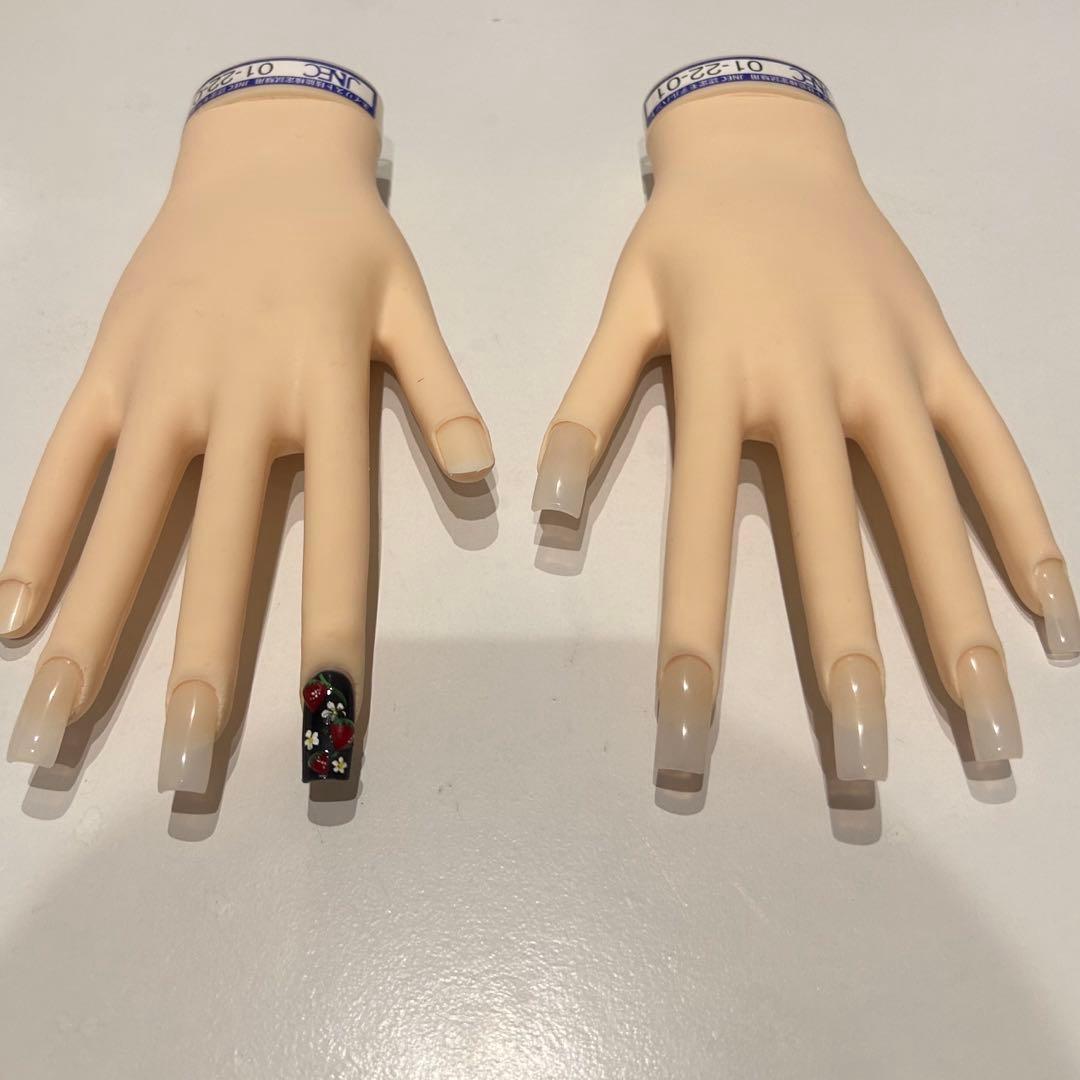 ネイル検定 認定ハンド 甘皮シール 両面テープ 楽天市場】JNEC認定 STモデルハンド スペース両面テープクリア 練習用