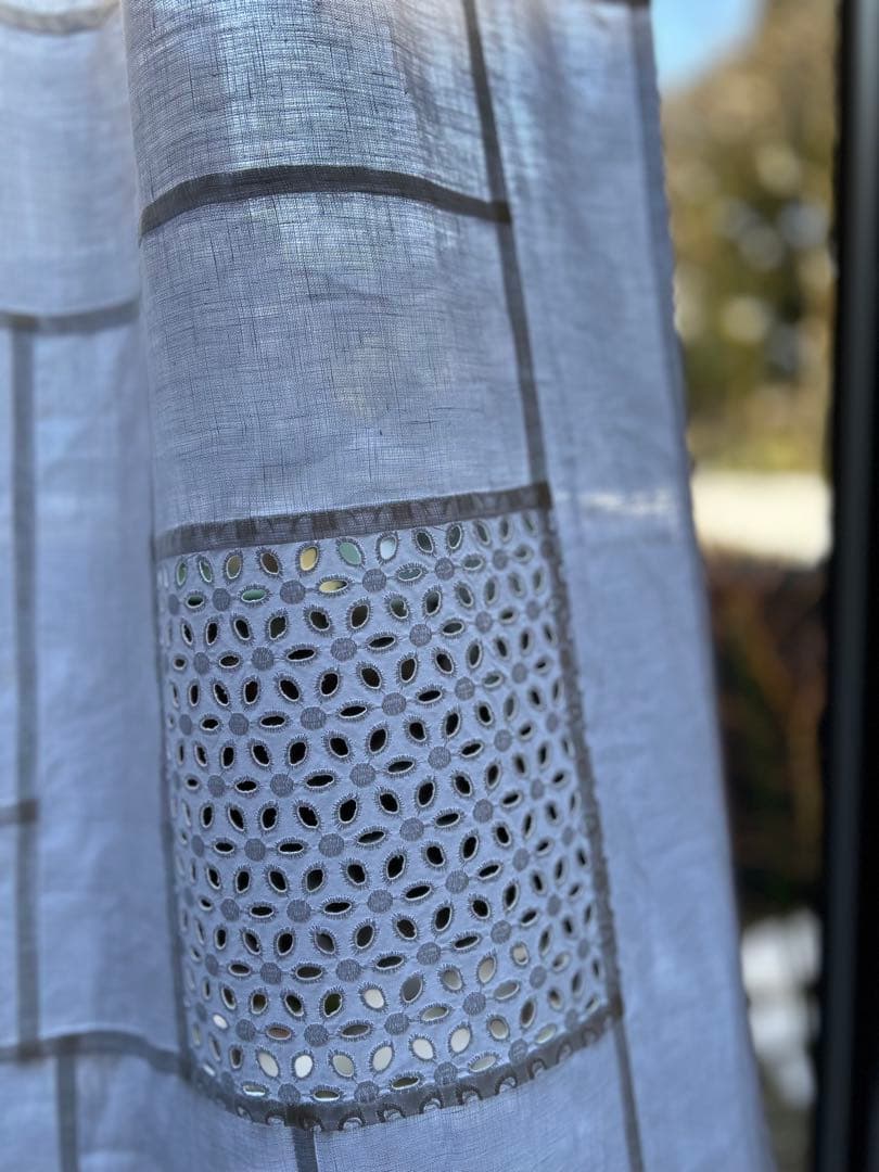 ベルギーリネンと花刺繍」ポジャギ