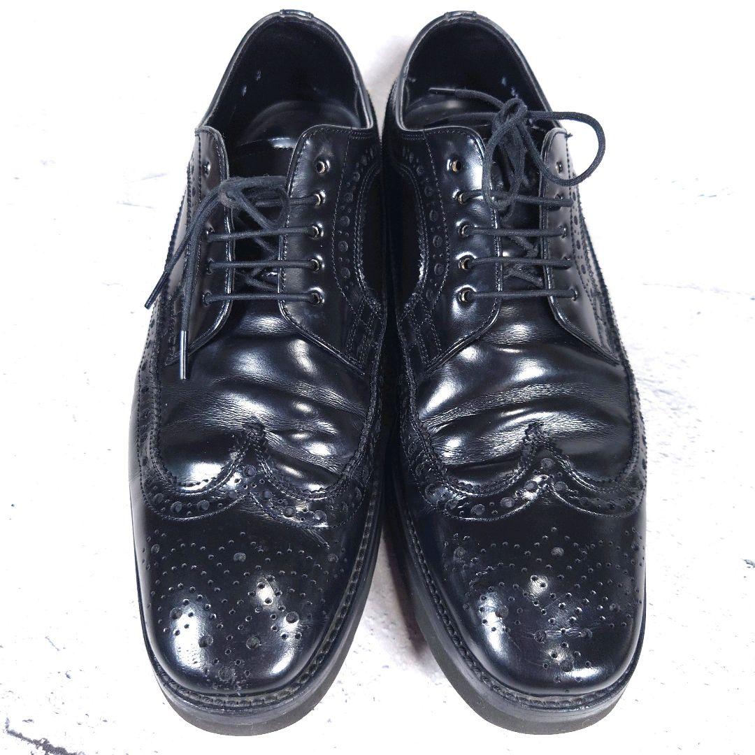 人気デザイン】極美品 リーガル【25】 ウイングチップ 革靴 メダリオン