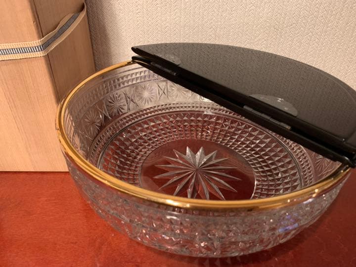 茶道具　義山　平水指　金彩　切子 U-ms01787-01.jpg