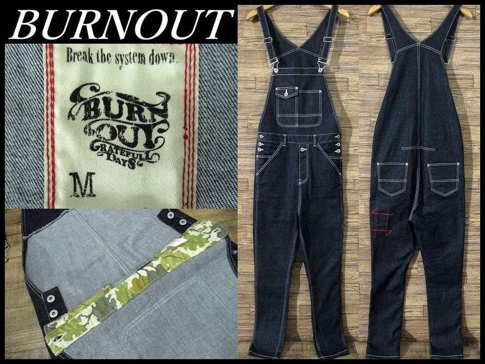 専用　バーンアウト ストレッチ スキニー サルエル デニム オーバーオール 001341-01a.jpg