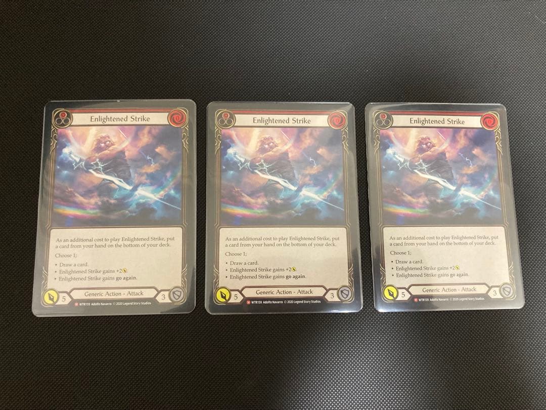 Flesh and blood Enlightened Strike NF 3枚 Enlightened Strike - Compendium of Rathe - Flesh and Blood TCG