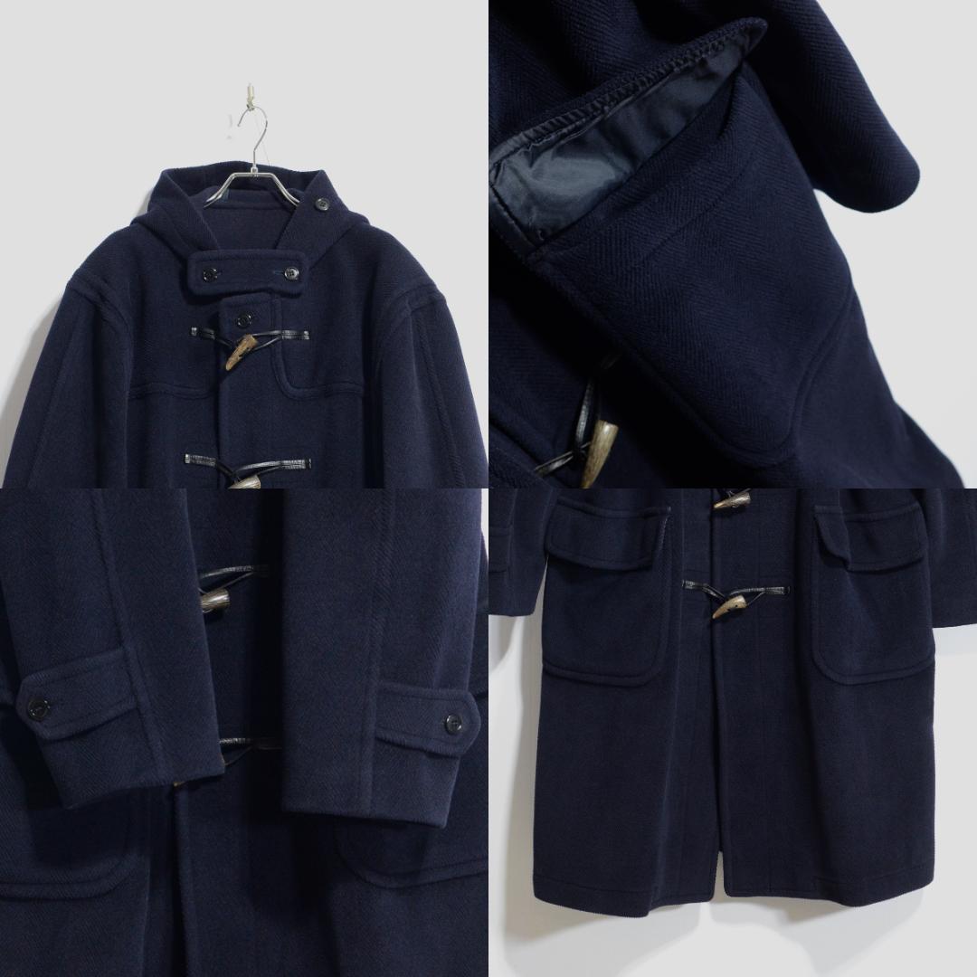 超貴重極上品 ムーアブルック製 カットパイル ダッフルコート ネイビー