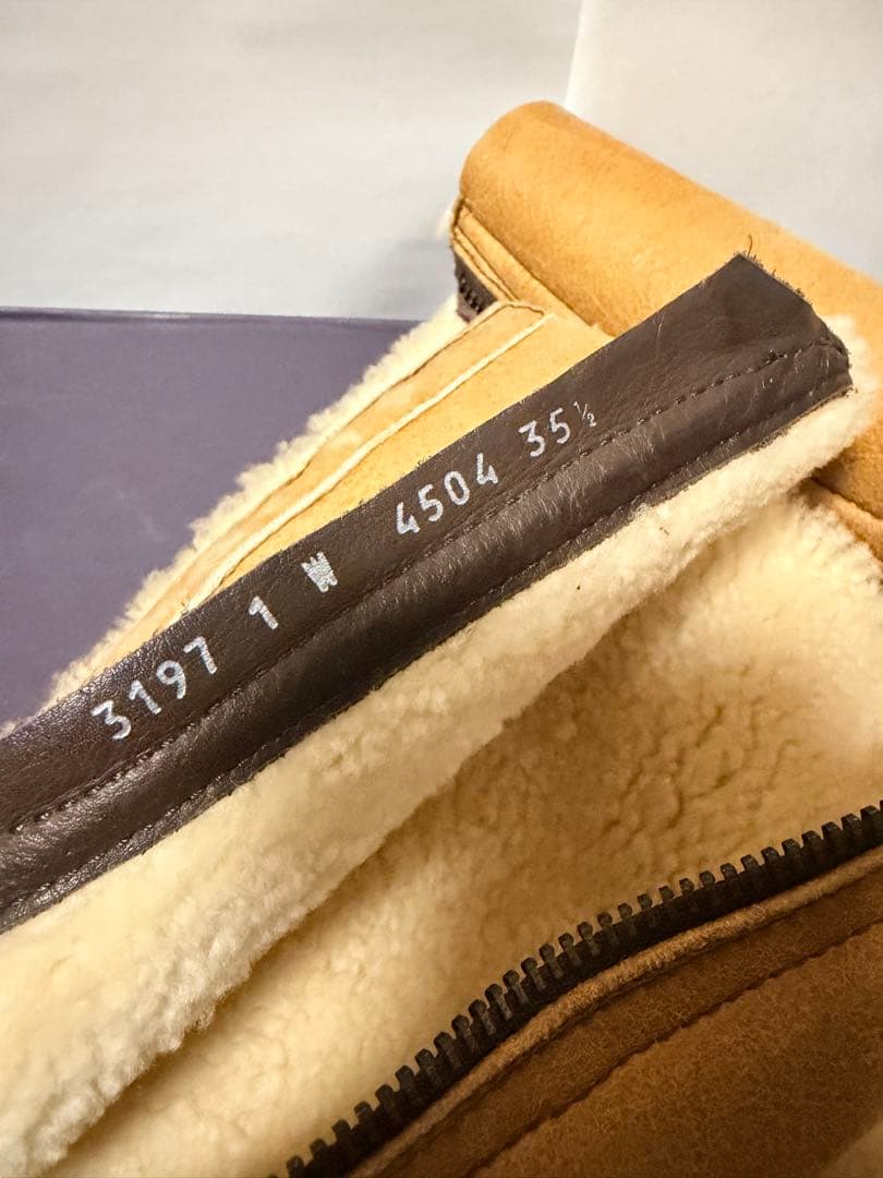 美品 PRADA ベージュ ロングブーツ ムートン car shoe 35.5