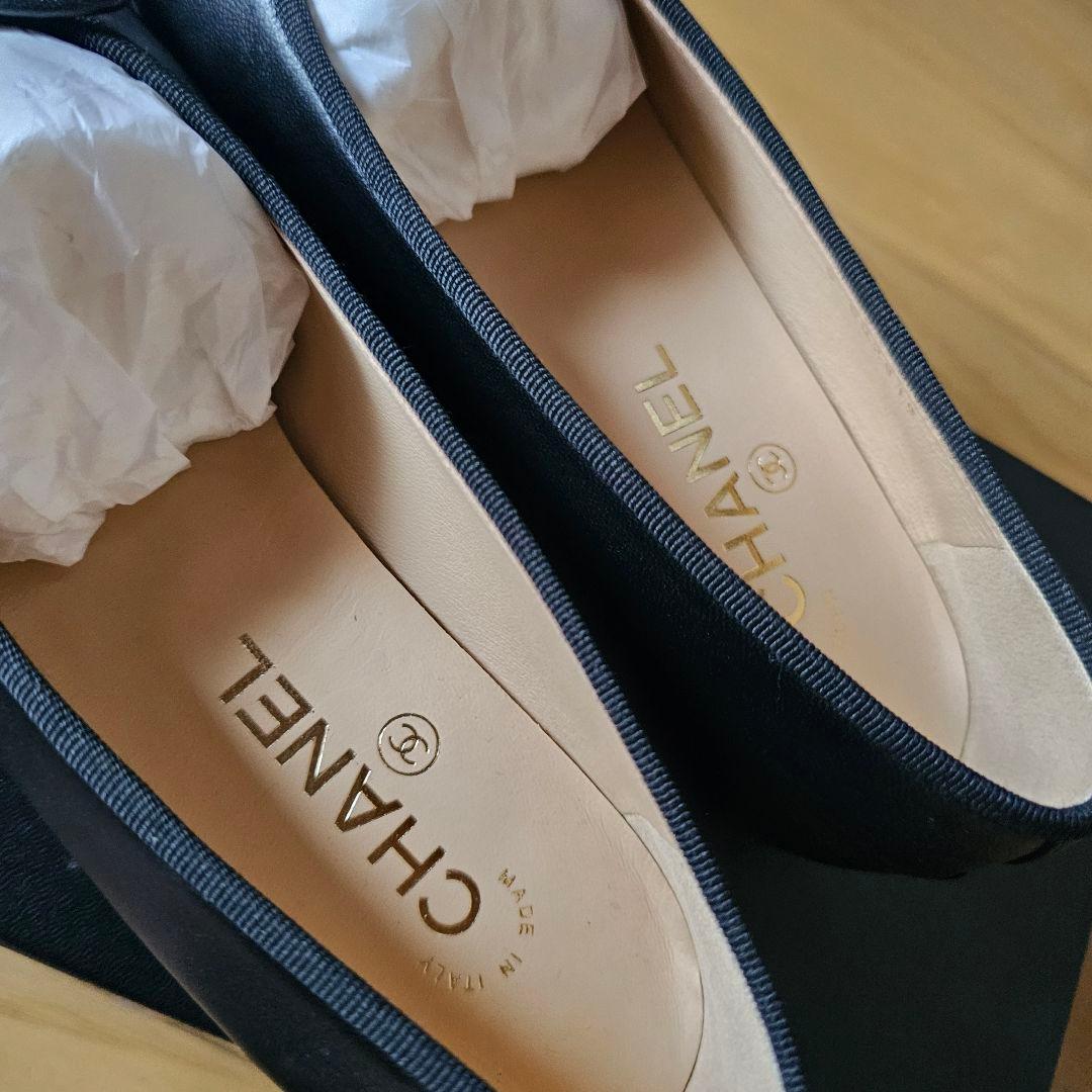 Luise様専用 【新品未使用】CHANEL ブラック フラットシューズ 38