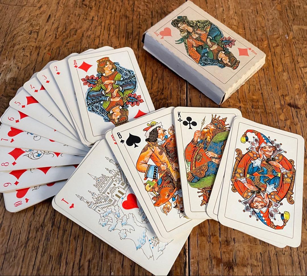 ヴィンテージ/ソビエトトランプ ヴィンテージ トランプ 55枚セット ブルガリア 1984年代 ソ連 - Etsy 日本