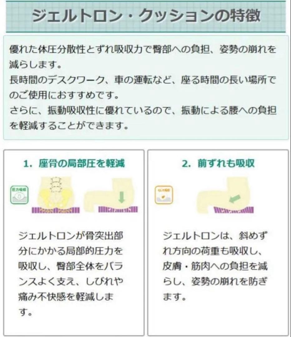 ジェルトロン クッション シングルタイプS 38×38×3.5cm