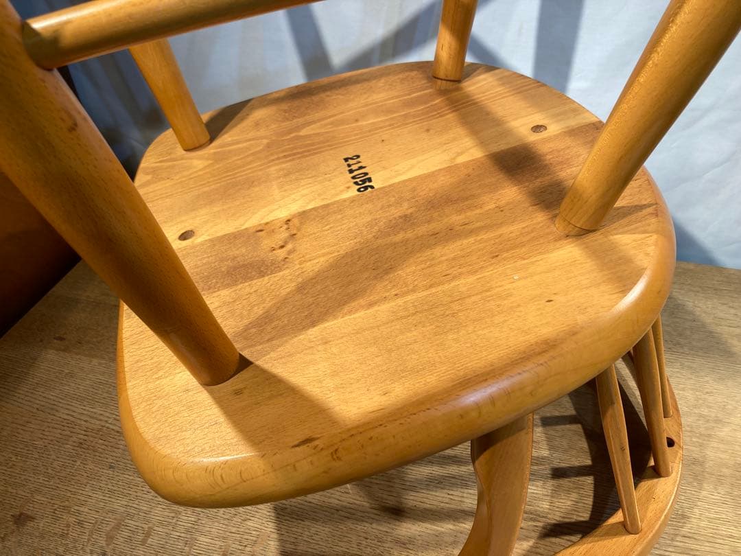 ラスト一点画像76枚 キツツキ ダイニングチェア ナチュラル 昭和56年