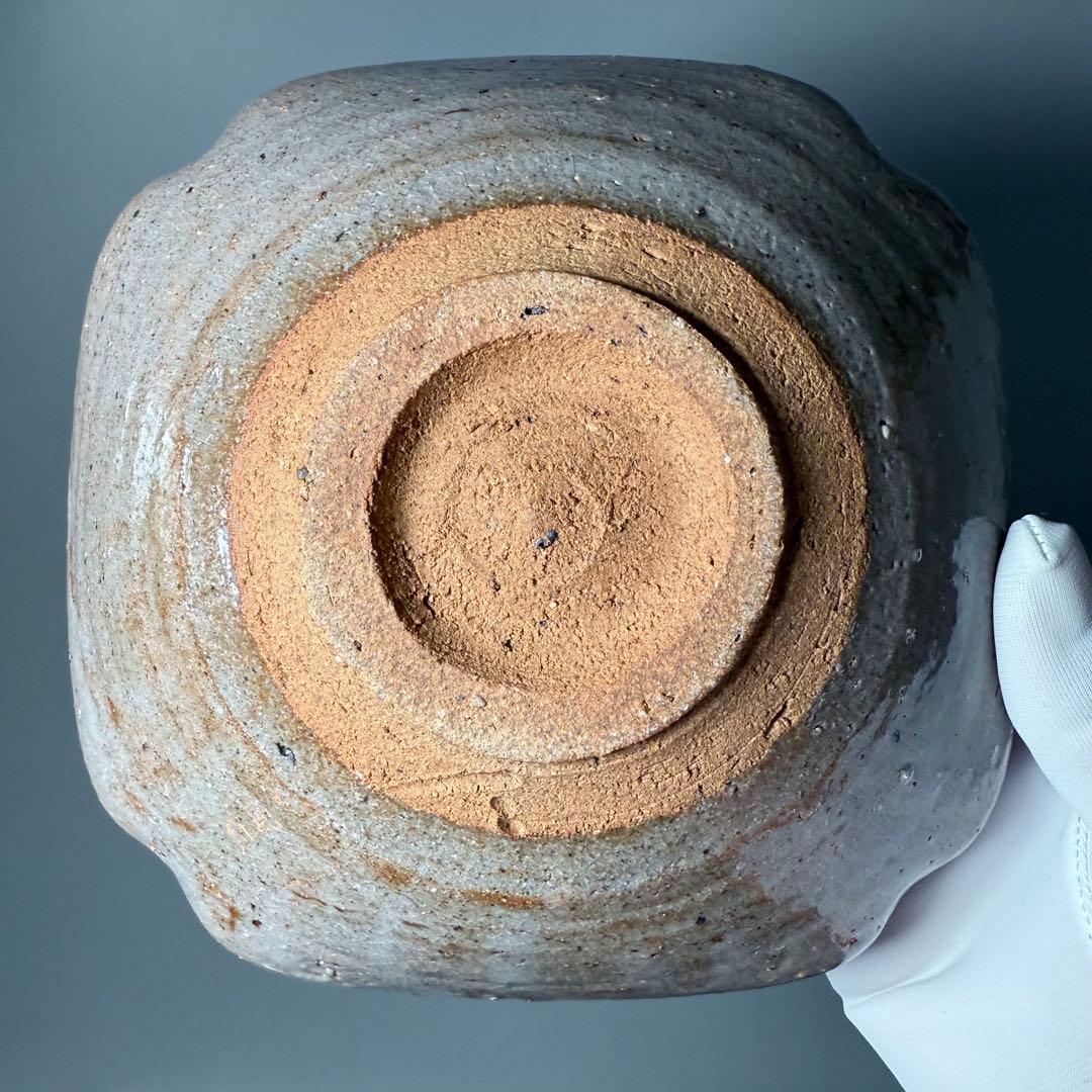 浜本洋好 造 絵唐津 草文様四方皿 大向付 六客 土