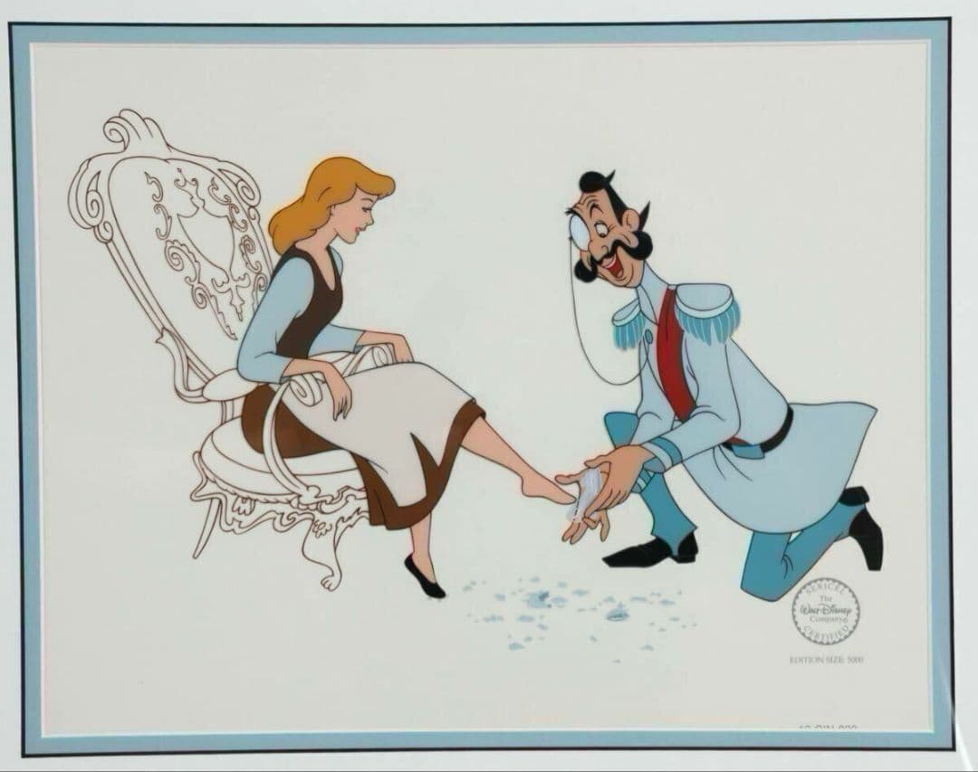 アニメ作品 シンデレラ セリセル 額装 セル画 認証表記有