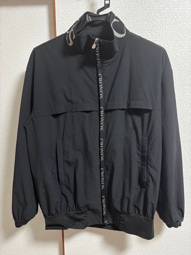 CRONOS クロノス ストレッチ ウィンドブレーカーナイロンジャケット黒S