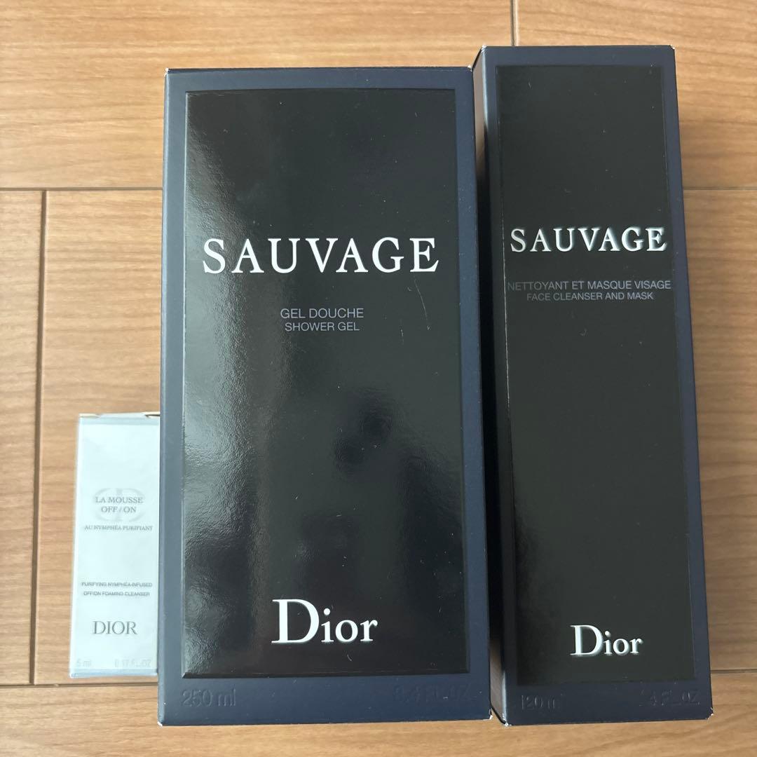 DIOR SAUVAGE シャワー ジェル&フェイスクレンザー&マスク 試供品付