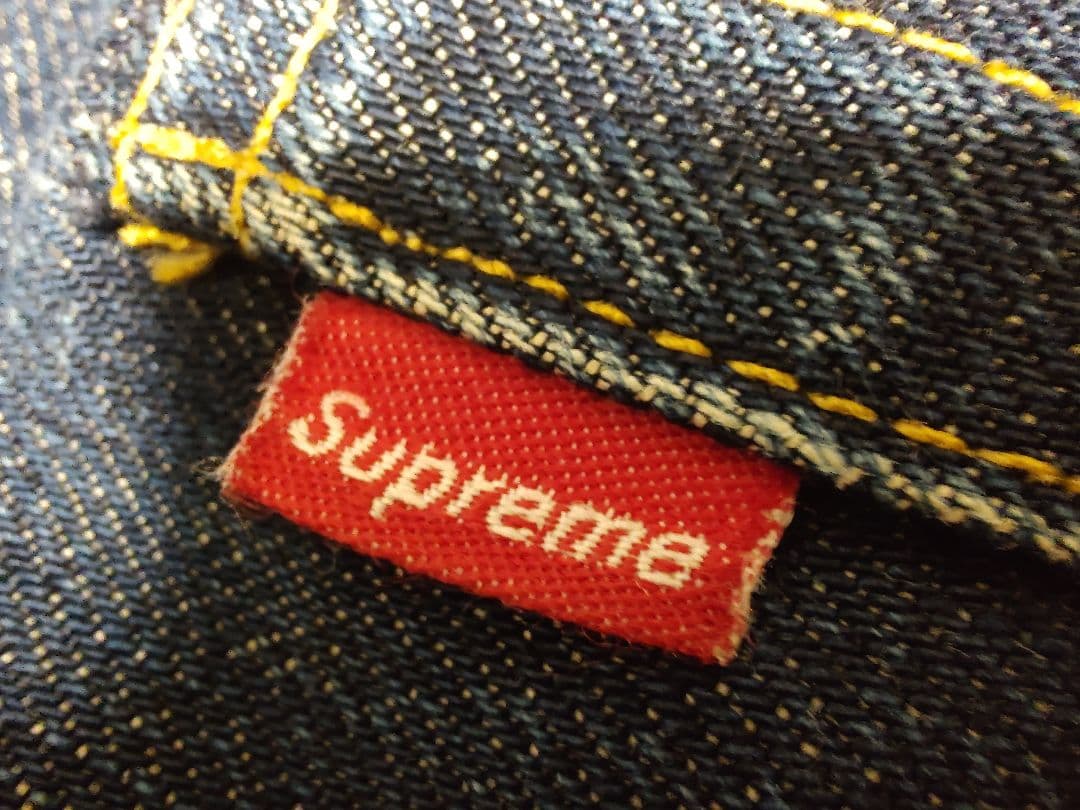 supreme デニムパンツ 初期 USA製 シュプリーム 90s 赤ミミ - メルカリ