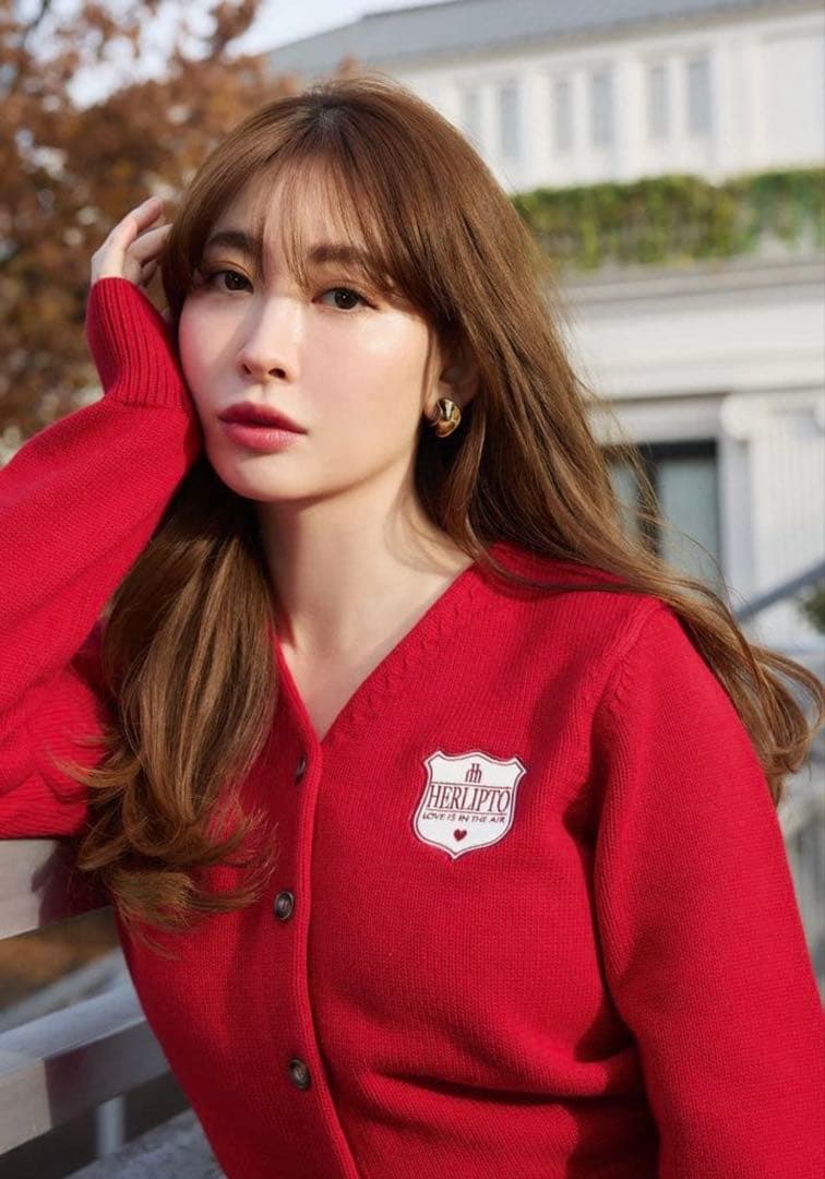 トップス Herlipto Be Mine Emblem Knit Cardigan herlipto ◼︎Be Mine Emblem Knit Cardigan ¥18,000(tax in) color