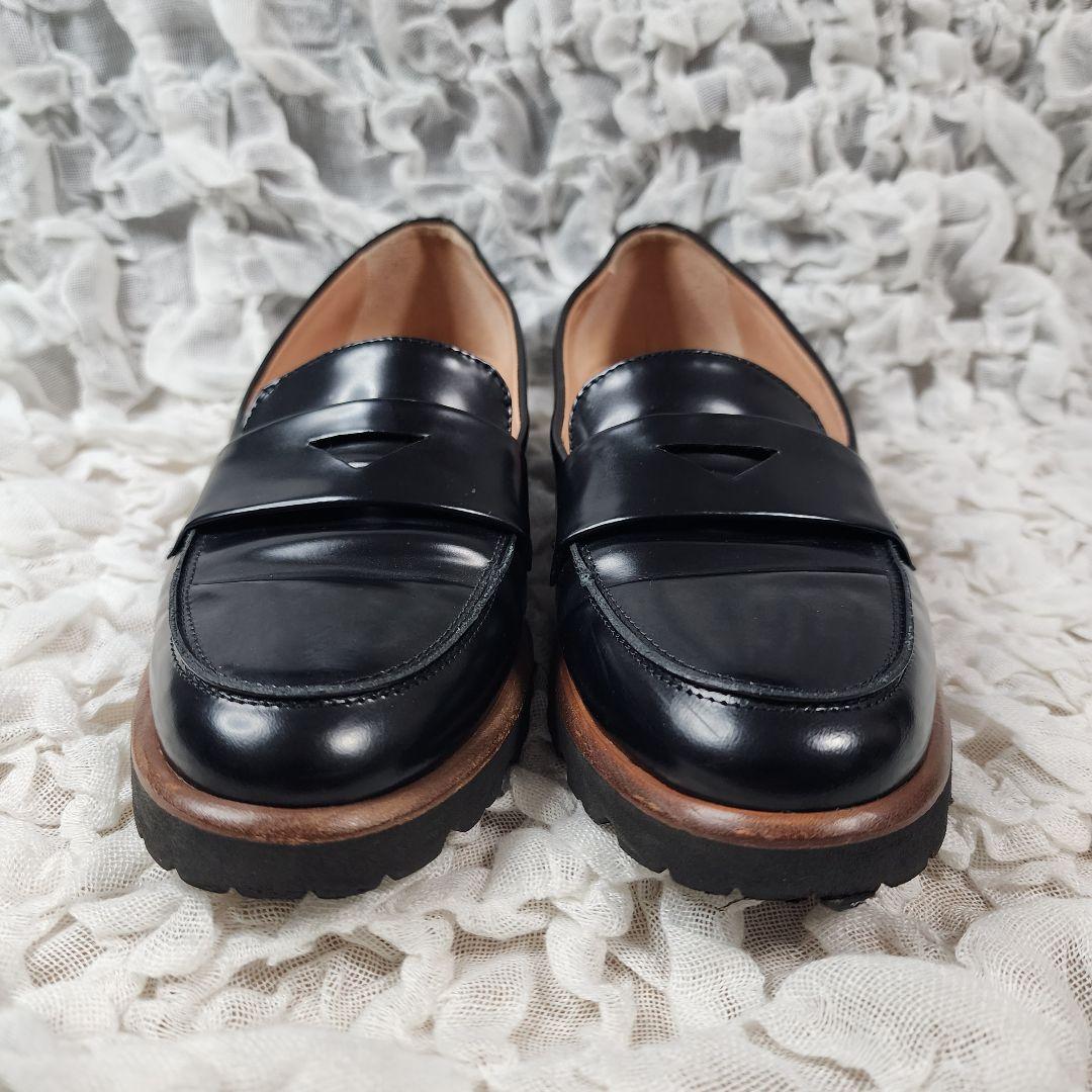 美品 ファビオルスコーニ レザー コインローファー ビブラムソール