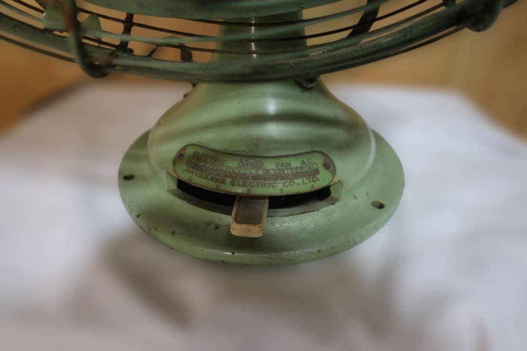レトロ 卓上扇風機 日本電気製 緑色