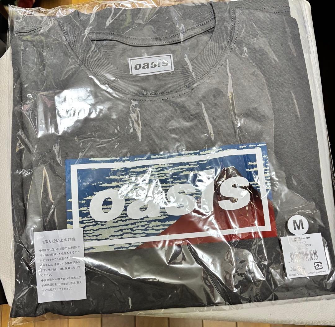 oasis グレー Tシャツ M 日本限定 赤富士 富士山 - メルカリ