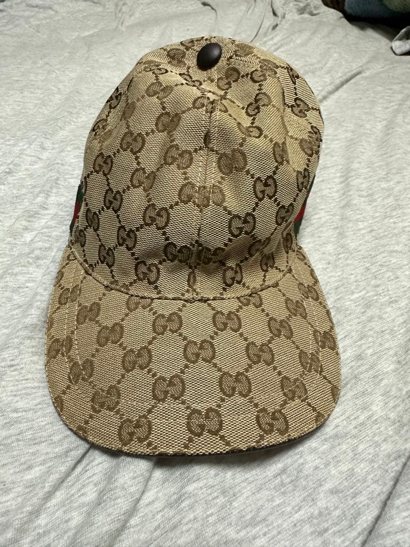 GUCCI GGパターン キャップ ベージュ