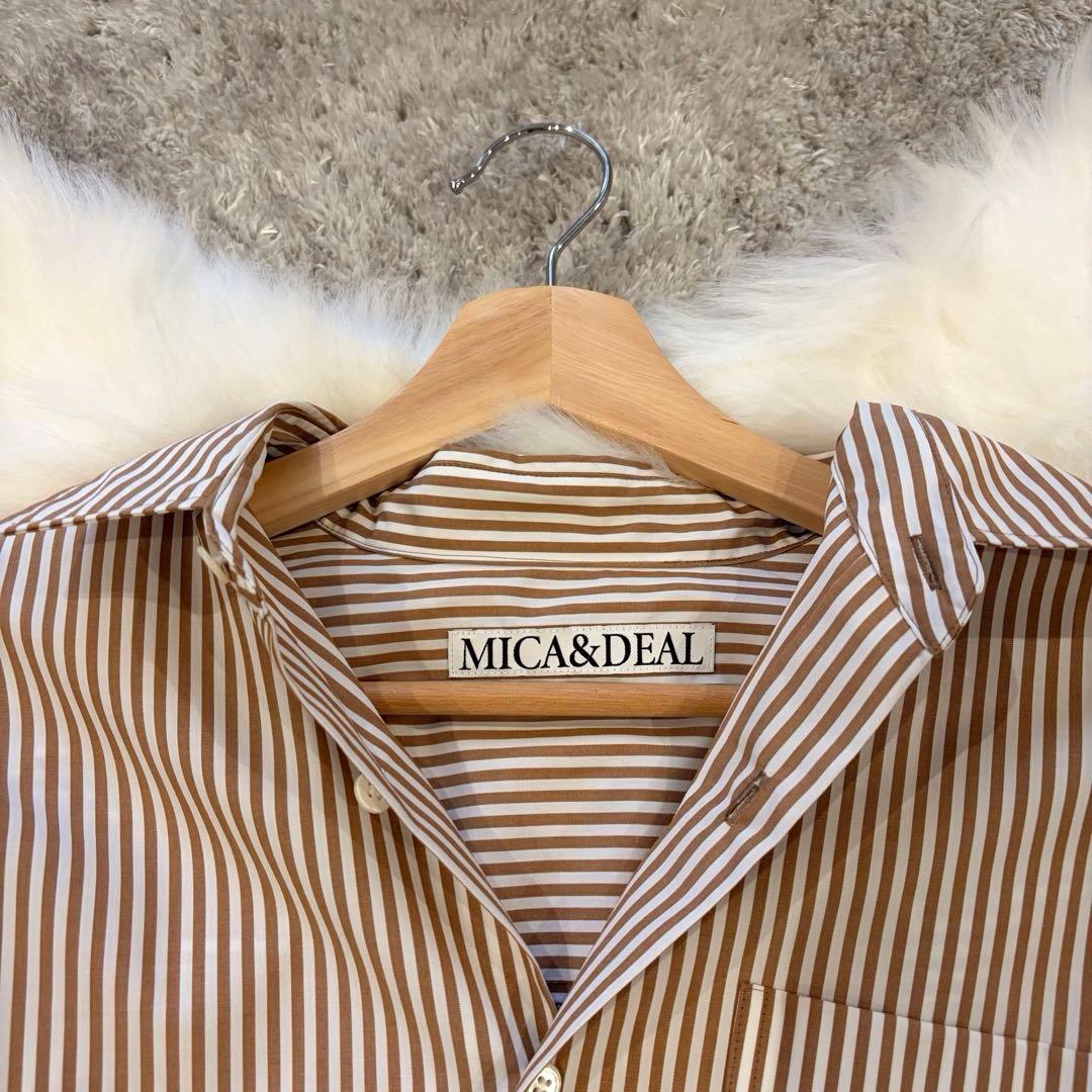 美品】MICA&DEAL(マイカ＆ディール）ストライプ 柄シャツ 長袖 - メルカリ