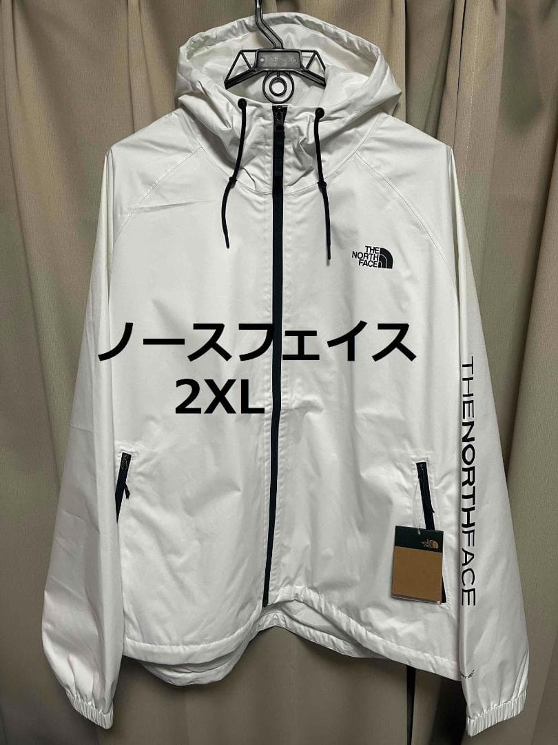 2XL THE NORTH FACE ナイロンジャケット パーカー ホワイト 買う