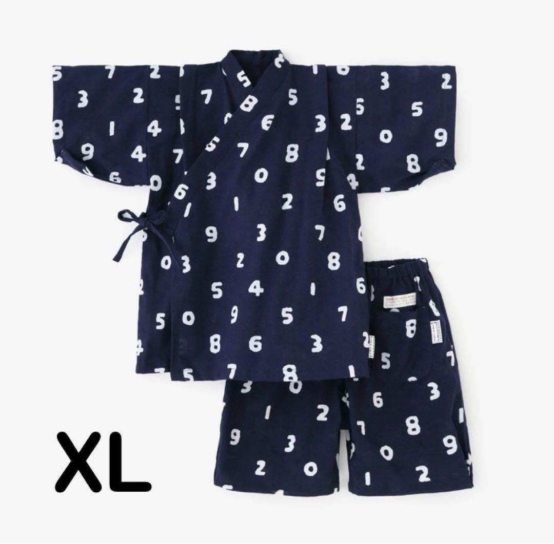 新品sou・souこどもじんべい　そすう紺色140 ○いせもめん こどもじんべい／おむすび