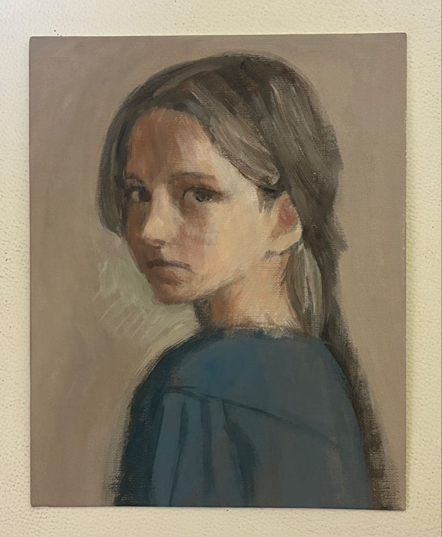 アクリル画　人物　1095 43】Acrylic paint portrait アクリル絵の具を用いた人物画② - YouTube