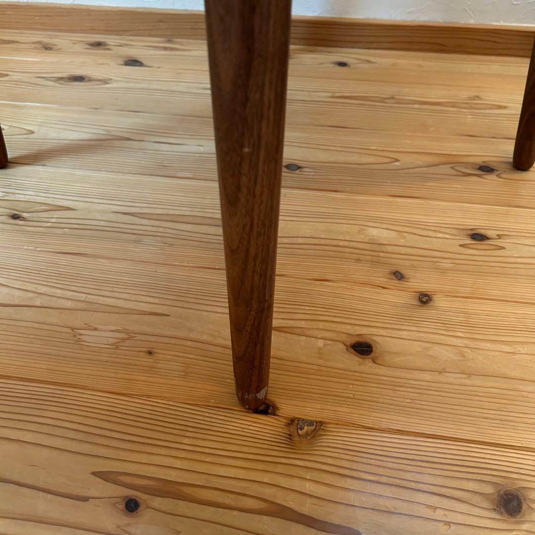 《美品》　アモック　リップチェア　ウォルナット×ネイビー