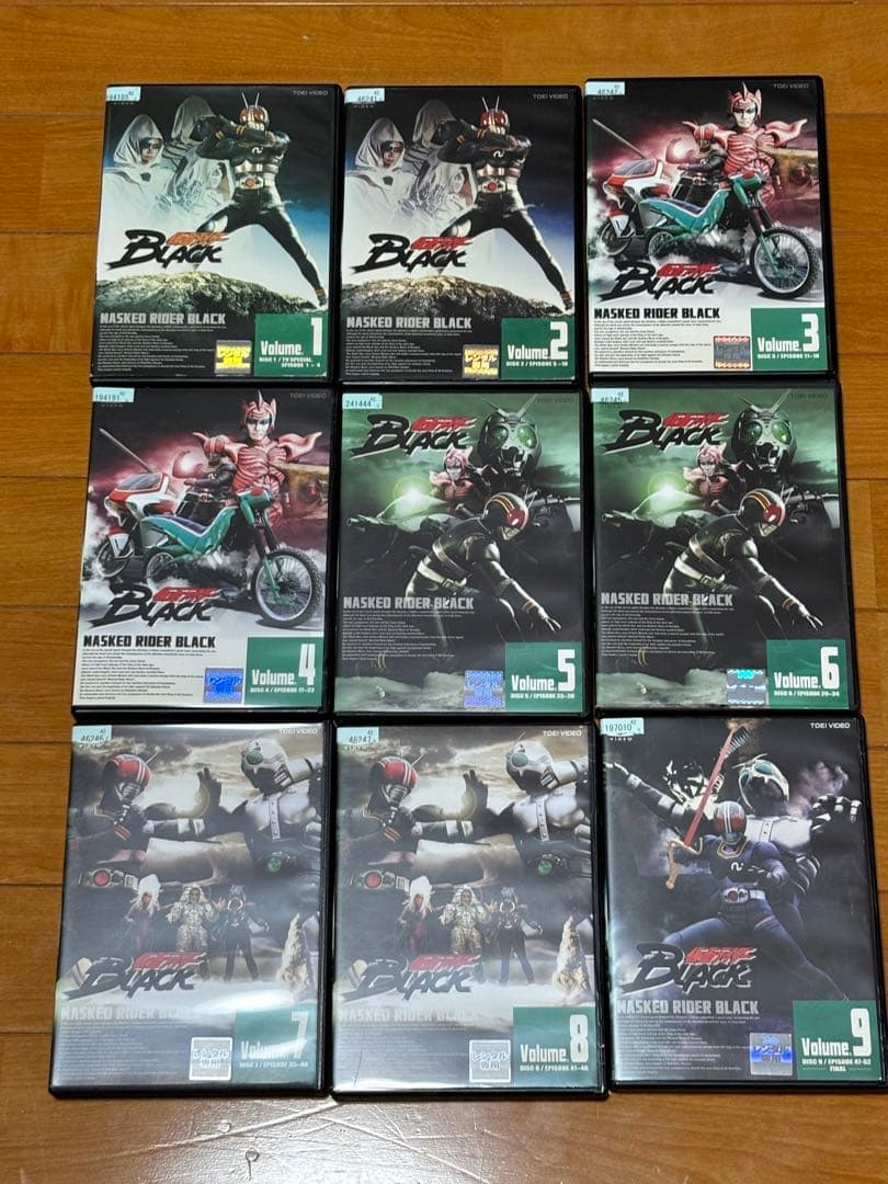 送料無料】仮面ライダー BLACK ブラック DVD 全9巻セット 倉田てつを