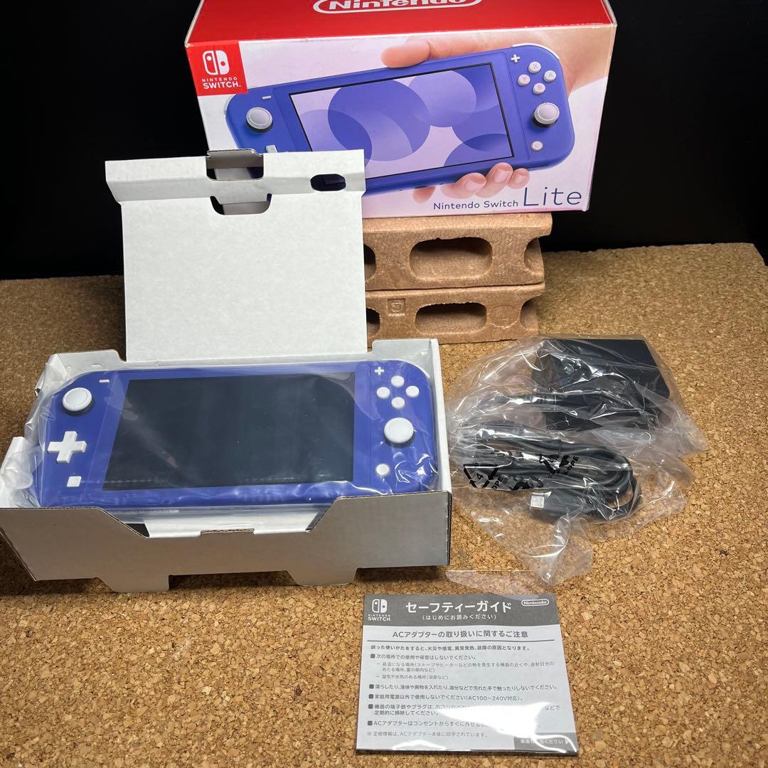 美品】Nintendo switch Lite/ブルーAC充電ケーブル.ガイド Nintendo Switch Lite 本体【 充電ケーブル付 】選べるカラー