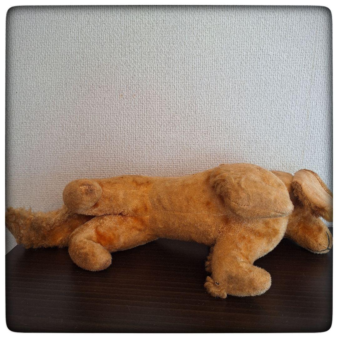 戦前 ドイツ】 ダックスフント アンティーク ぬいぐるみ 貴重 グラス