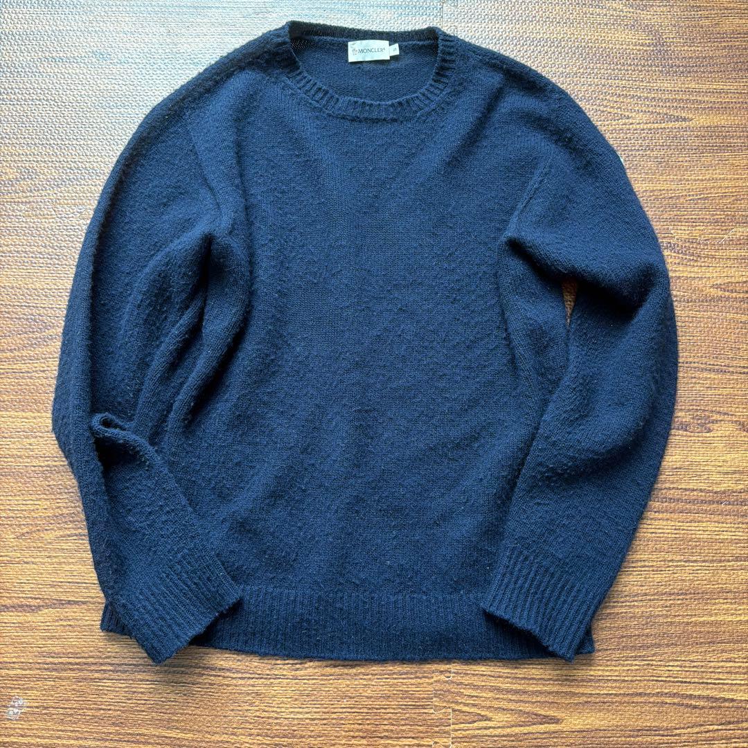 MONCLER ネイビー 長袖セーター MONCLER（モンクレール） ニット Mohair Wool Sweater 9C00012 M2106