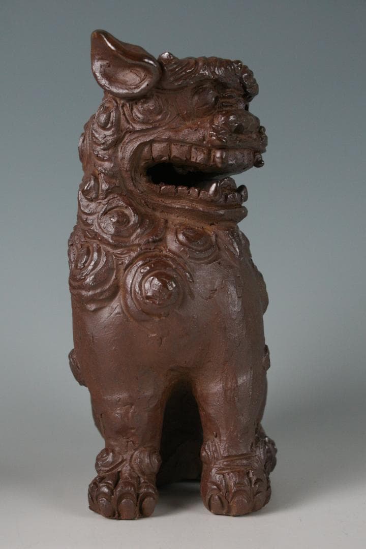 人間国宝一門 金城敏徳 作 南蛮焼〆立シーサー（大）1対 - メルカリ