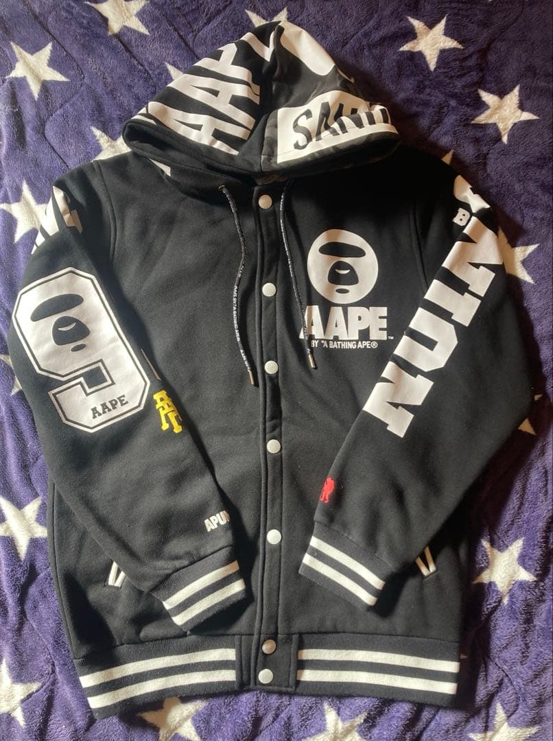 aape by bathing ape AAPE スタジャン フードMサイズ - メルカリ