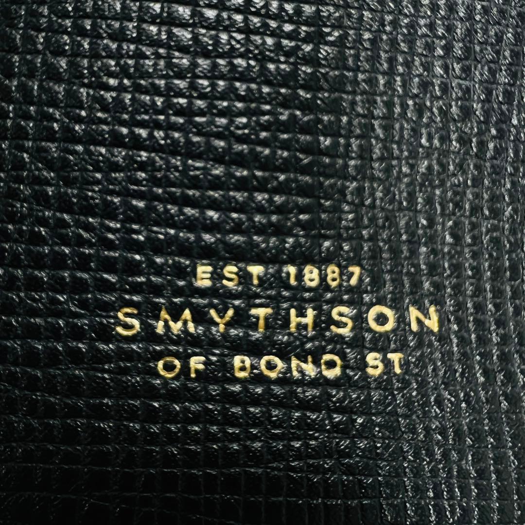 スマイソン ショルダーバッグ 黒 レザー クォータームーン クロス