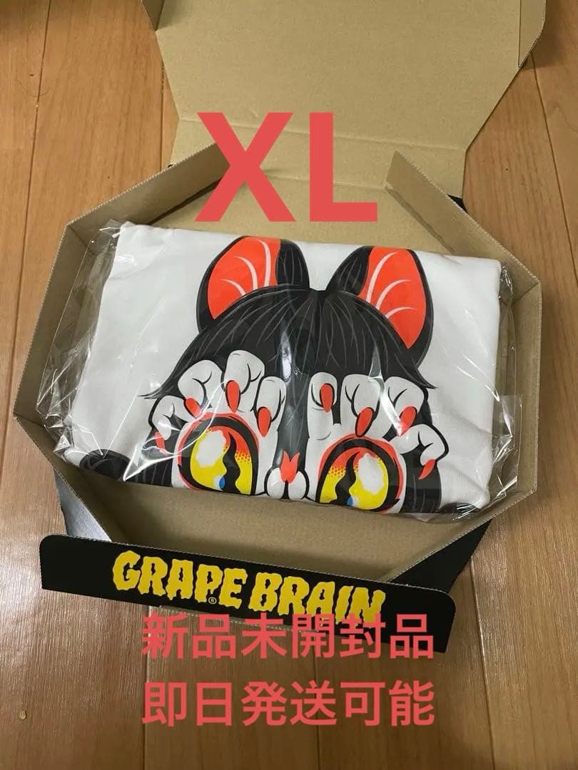 GRAPE BRAIN 戦慄！にぎるちゃん 222 ver. Tシャツ 白 XL - メルカリ