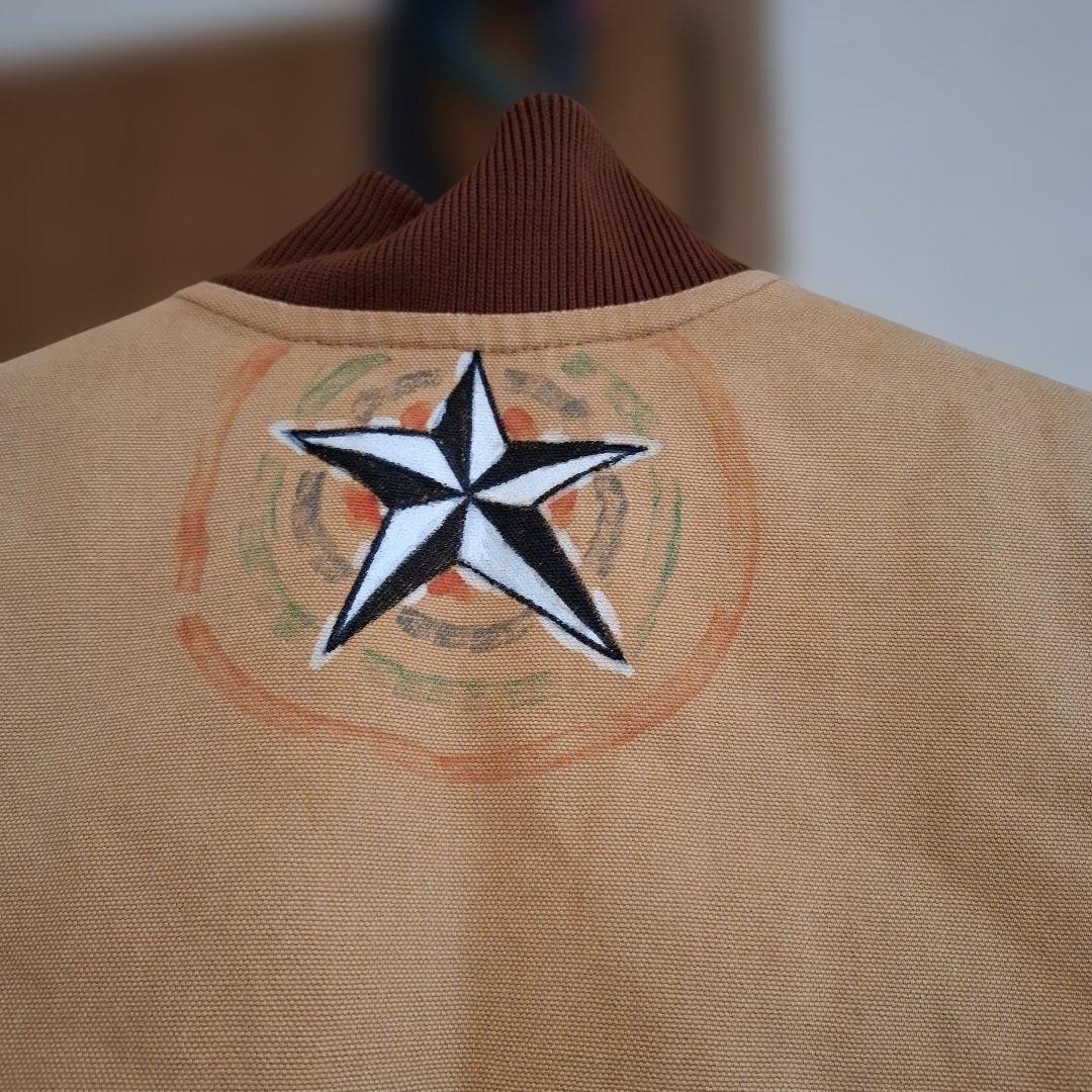 1*6様 カーハート タトゥー風 落書き ダック地ベスト M - メルカリ