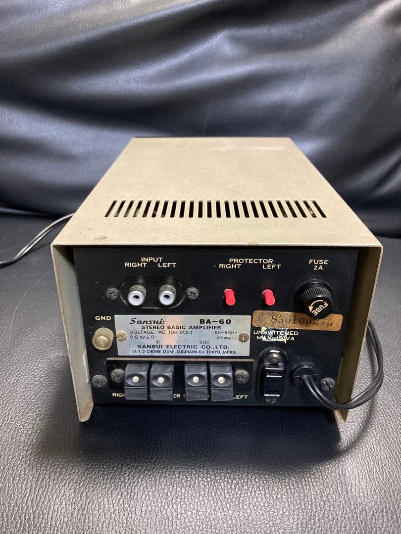 SANSUI BA-60パワーアンプ 山水アンプ音出しOK - メルカリ