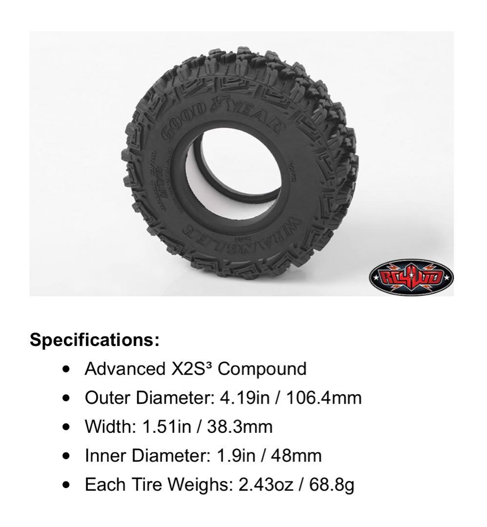 RC4WD グッドイヤー ラングラー 1.9タイヤ - メルカリ