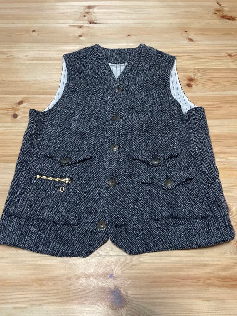 マスターピース ウールベスト ハリスツイード HARRIS TWEED（ハリスツイード） ベスト ジレ ウール100％ オッド