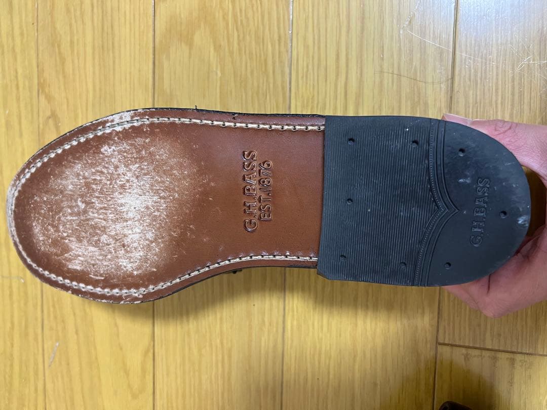 ローファーメンズ 27 G.H.Bass ジーエイ チバス 本革 レザー茶色