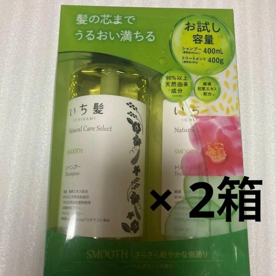 いち髪　ナチュラルケアセレクト スムースシャンプー　トリートメント いち髪 ナチュラルケアセレクト スムース ペアセット ( 1セット