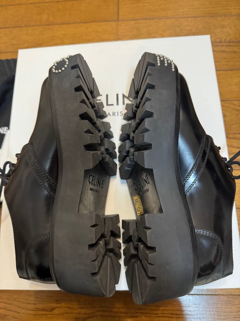 CELINE 厚底レースアップスタッズロゴシューズ 36.5 - メルカリ