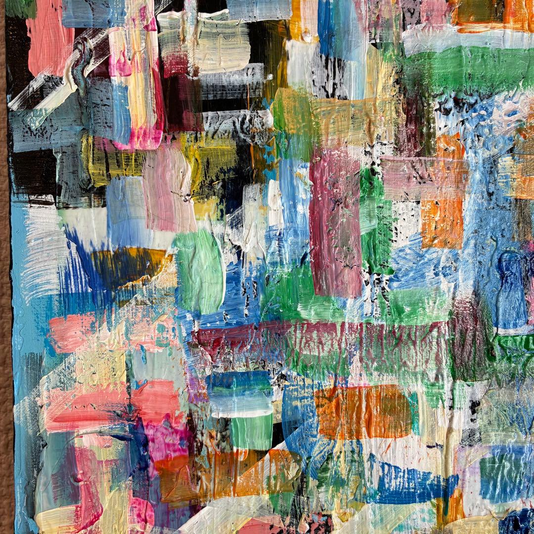 アクリル画 抽象画 原画 テクスチャーアート 作品No.297 - メルカリ