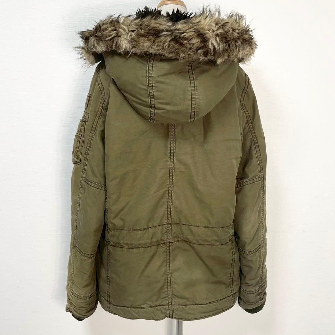 y2k❤️ 00s Abercrombie & Fitch ファー付 モッズコート - メルカリ