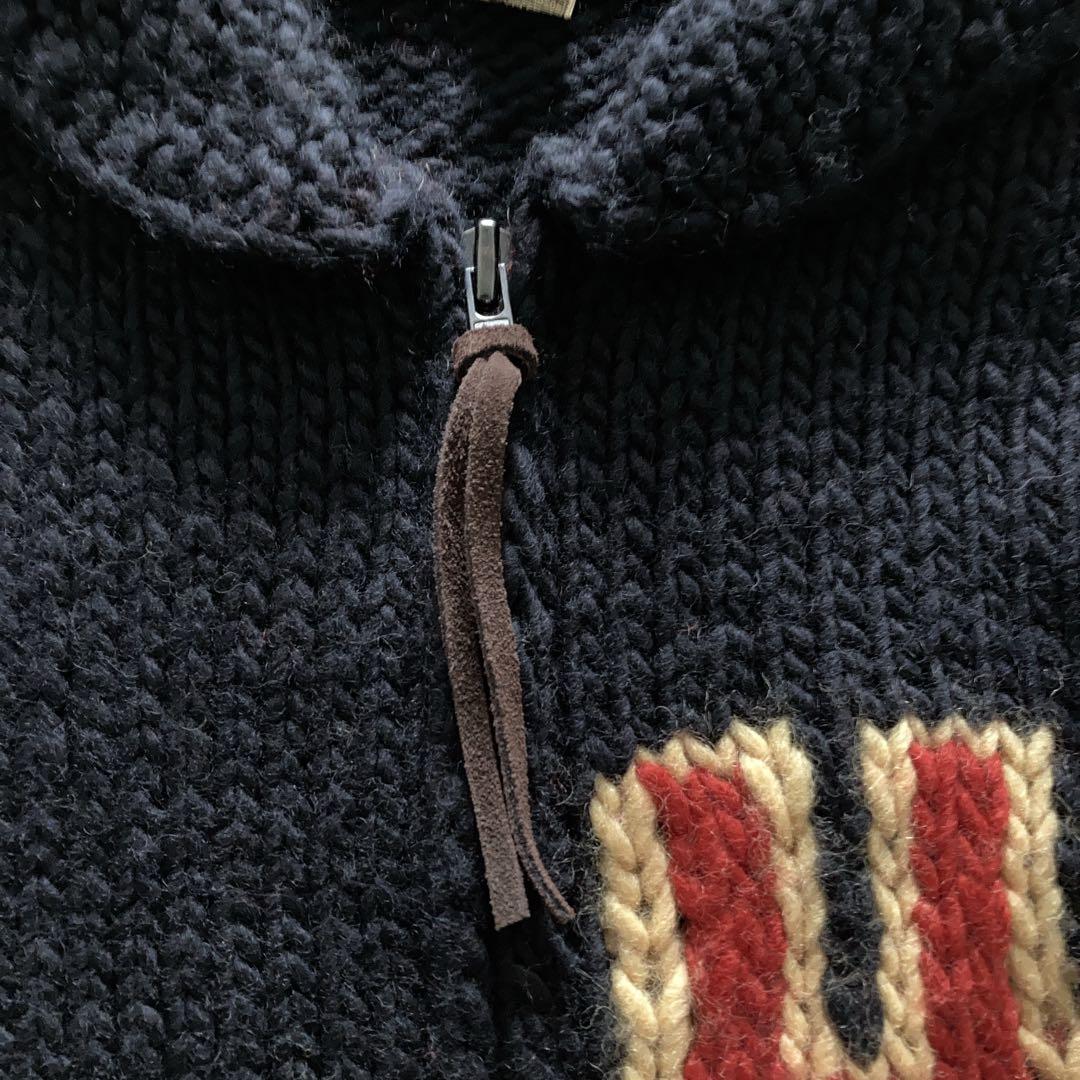 ハーレーダビッドソン 90s ファイヤーパターン 表記M カウチンセーター